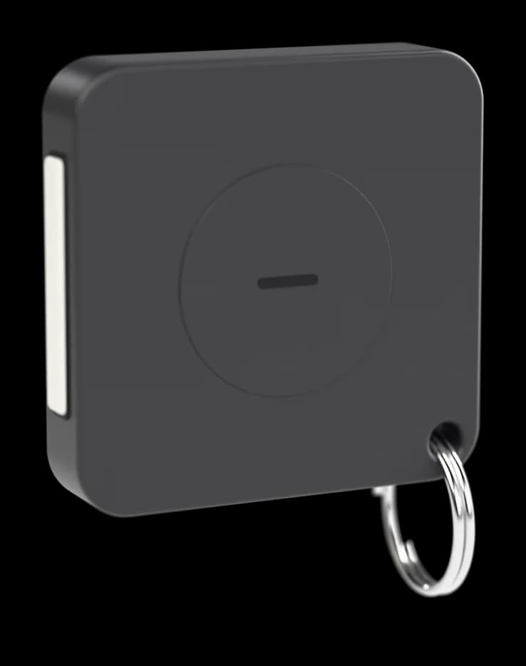 PressOn's back, with the round hatch over its coin cell
